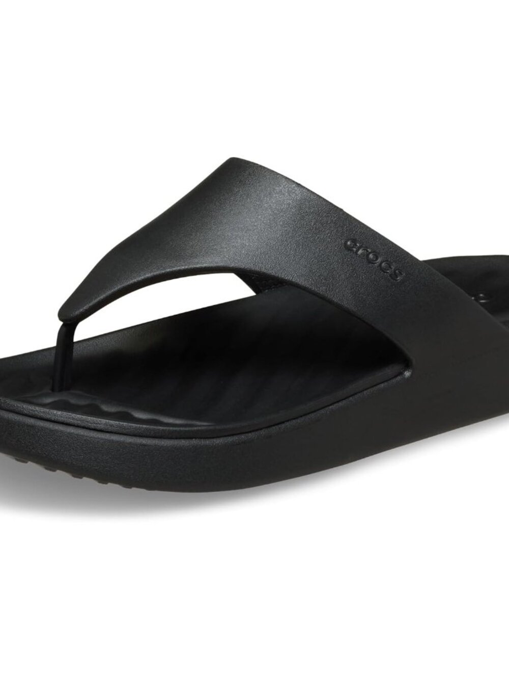 Women's Crocs Black/Black Getaway Triangle Imported Slip On Flip Flops